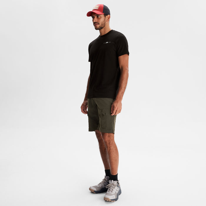 Men's Mountain Rays Organic Cotton T-shirt - Black