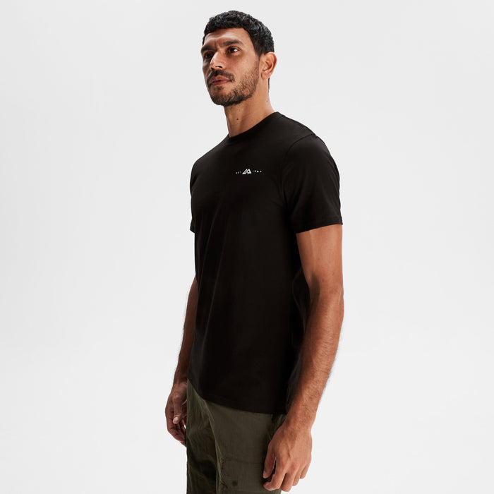 Men's Mountain Rays Organic Cotton T-shirt - Black