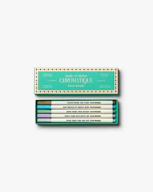 METALLIC ART MARKERS, 5-PACK