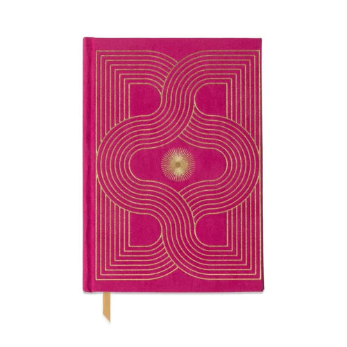 METALLIC SUEDE  JOURNAL RADIANT FUSCHIA