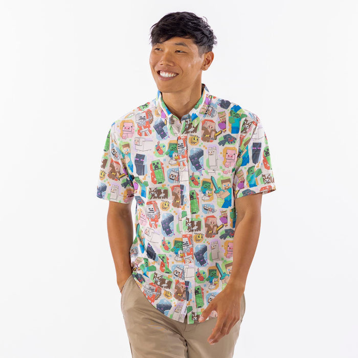 RSVLTS Minecraft Short Sleeve Shirt Minecraft "Mob Menagerie" – KUNUFLEX Short Sleeve Shirt Minecraft "Mob Menagerie" – KUNUFLEX Short Sleeve Shirt