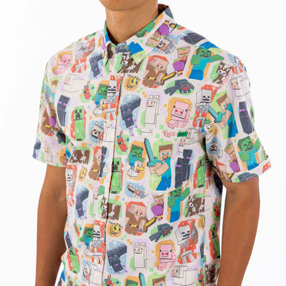 RSVLTS Minecraft Short Sleeve Shirt Minecraft "Mob Menagerie" – KUNUFLEX Short Sleeve Shirt Minecraft "Mob Menagerie" – KUNUFLEX Short Sleeve Shirt