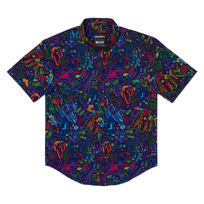 RSVLTS RSVLTS® Minecraft "Blacklight Blocks" _ KUNUFLEX Short Sleeve Shirts Minecraft "Blacklight Blocks" _ KUNUFLEX Short Sleeve Shirts