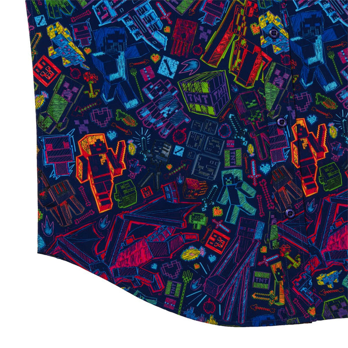 RSVLTS RSVLTS® Minecraft "Blacklight Blocks" _ KUNUFLEX Short Sleeve Shirts Minecraft "Blacklight Blocks" _ KUNUFLEX Short Sleeve Shirts