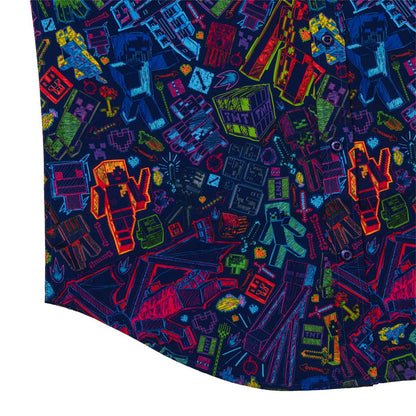 RSVLTS RSVLTS® Minecraft "Blacklight Blocks" _ KUNUFLEX Short Sleeve Shirts Minecraft "Blacklight Blocks" _ KUNUFLEX Short Sleeve Shirts