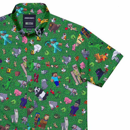 RSVLTS XS Minecraft Short Sleeve Shirt Minecraft "Overworld Odyssey" – KUNUFLEX Short Sleeve Shirt Minecraft "Overworld Odyssey" – KUNUFLEX Short Sleeve Shirt