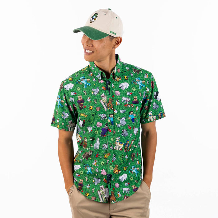 RSVLTS Minecraft Short Sleeve Shirt Minecraft "Overworld Odyssey" – KUNUFLEX Short Sleeve Shirt Minecraft "Overworld Odyssey" – KUNUFLEX Short Sleeve Shirt