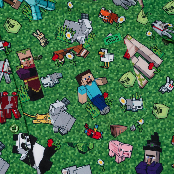 RSVLTS RSVLTS® Minecraft "Overworld Odyssey"_ KUNUFLEX Short Sleeve Shirt Minecraft "Overworld Odyssey"_ KUNUFLEX Short Sleeve Shirt