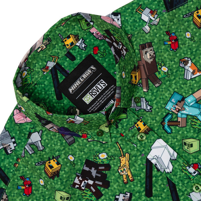 RSVLTS RSVLTS® Minecraft "Overworld Odyssey"_ KUNUFLEX Short Sleeve Shirt Minecraft "Overworld Odyssey"_ KUNUFLEX Short Sleeve Shirt