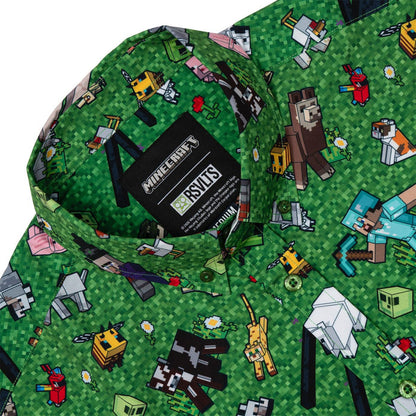 RSVLTS RSVLTS® Minecraft "Overworld Odyssey"_ KUNUFLEX Short Sleeve Shirt Minecraft "Overworld Odyssey"_ KUNUFLEX Short Sleeve Shirt