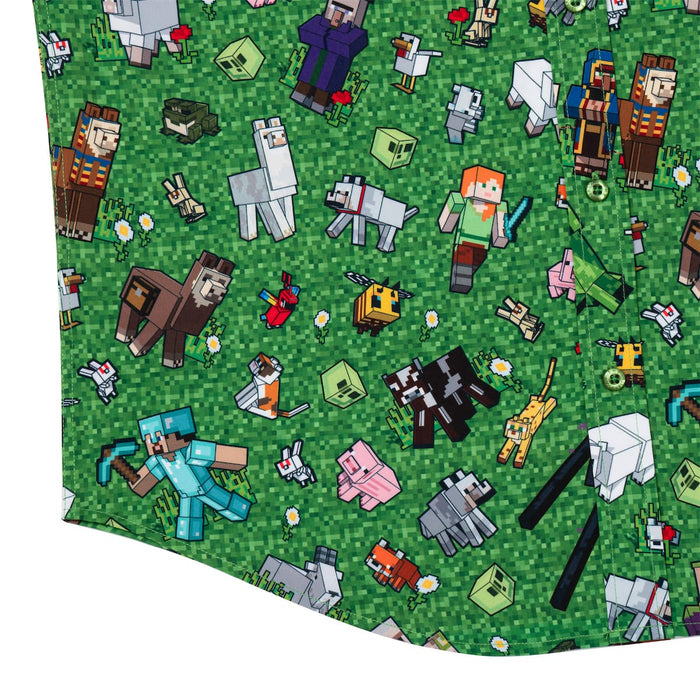 RSVLTS RSVLTS® Minecraft "Overworld Odyssey"_ KUNUFLEX Short Sleeve Shirt Minecraft "Overworld Odyssey"_ KUNUFLEX Short Sleeve Shirt