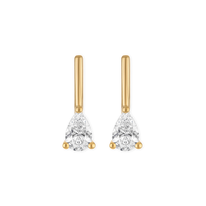 Mini Linea Pear Stud