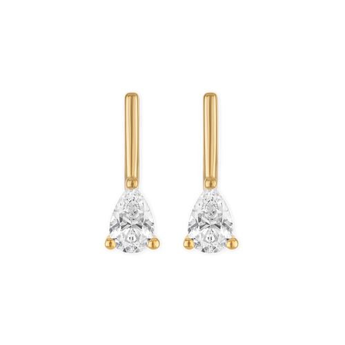 Mini Linea Pear Stud