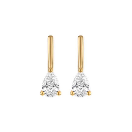 Mini Linea Pear Stud