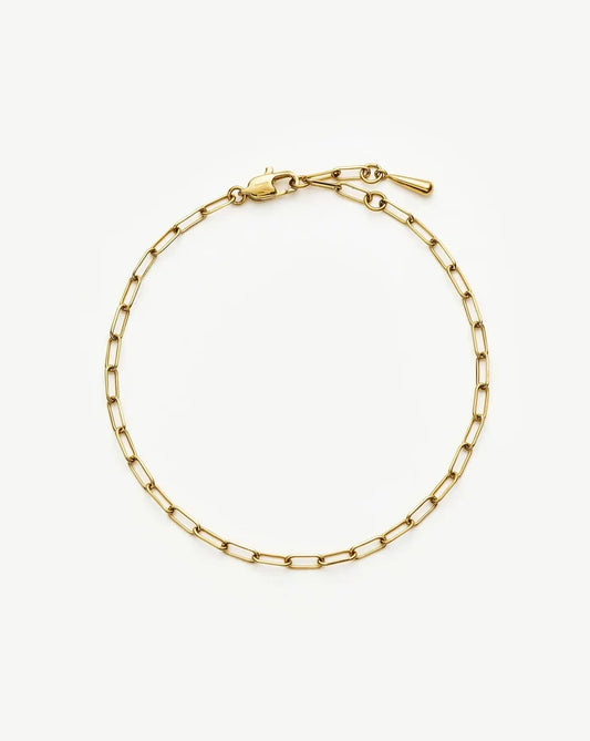 Mini Paperclip Chain Bracelet | 18k Gold Plated Bracelets Missoma