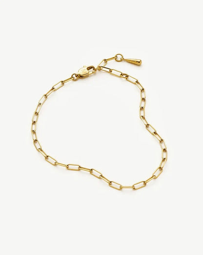 Mini Paperclip Chain Bracelet | 18k Gold Plated Bracelets Missoma