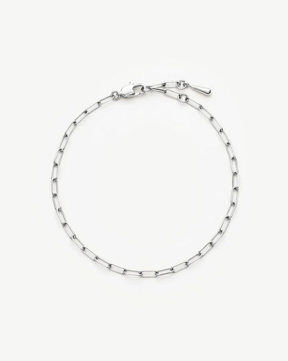 Mini Paperclip Chain Bracelet | Platinum Plated Bracelets Missoma