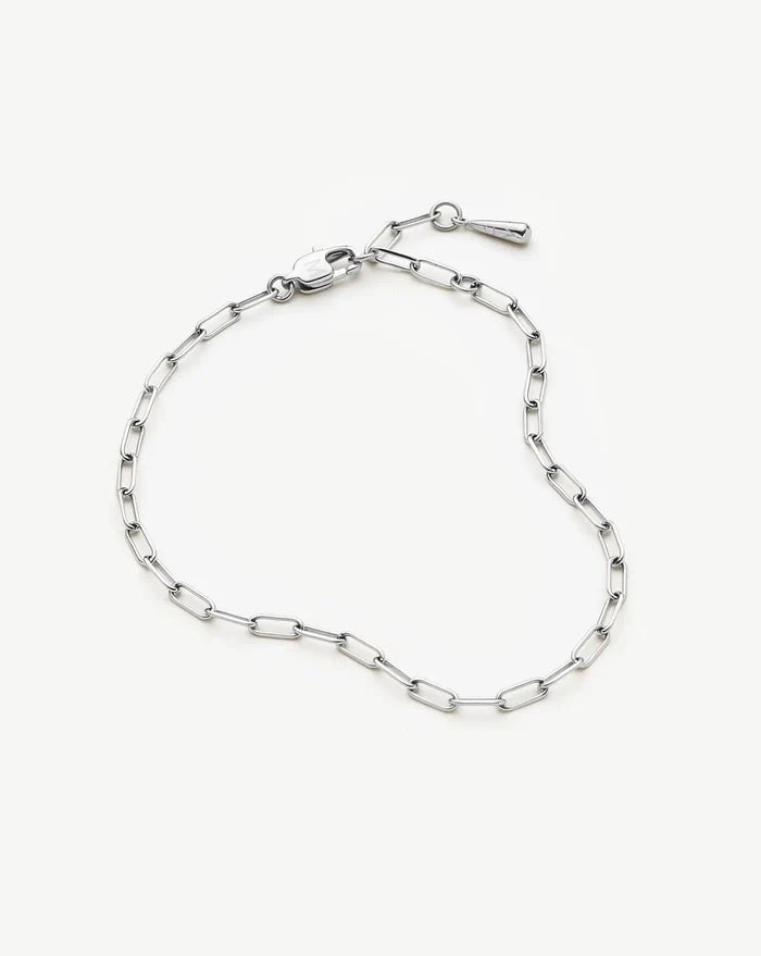 Mini Paperclip Chain Bracelet | Platinum Plated Bracelets Missoma