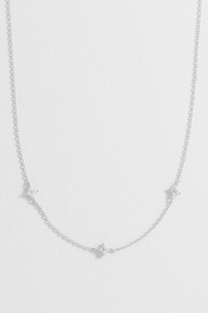 Mini Pearl Flower Necklace