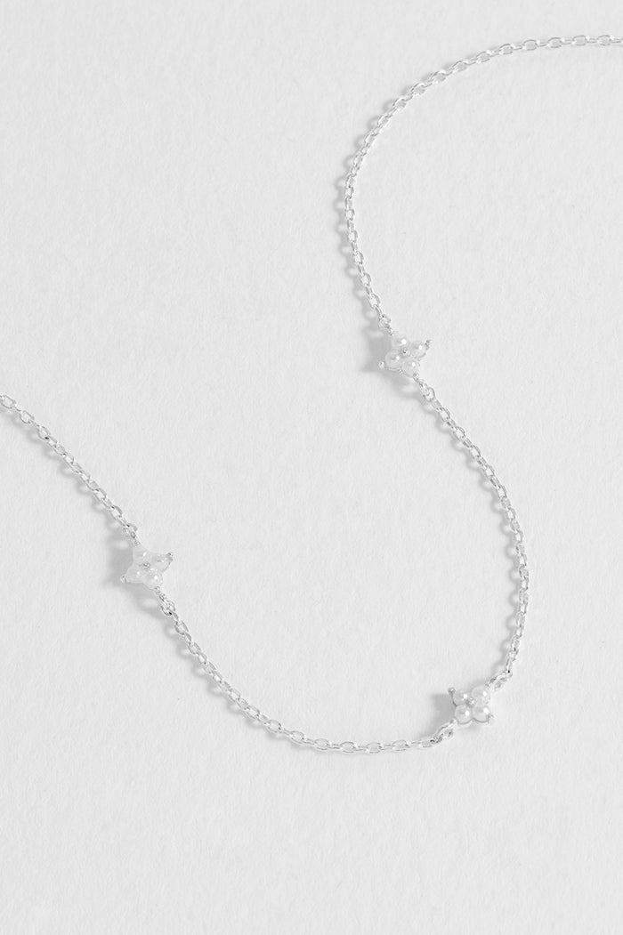 Mini Pearl Flower Necklace