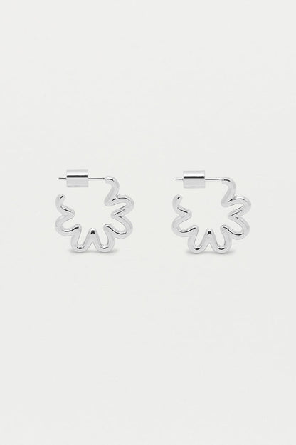 Mini Squiggle Flower Hoops