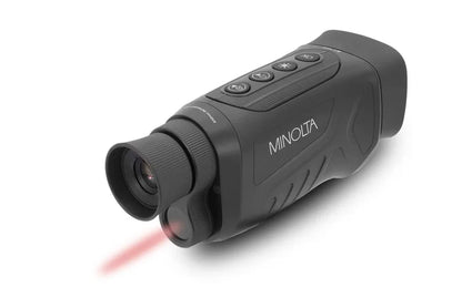 Black night vision device with laser pointer on a white background
