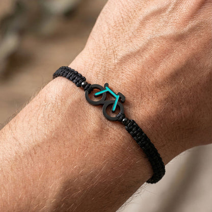 Mint Bike Braided Bracelet