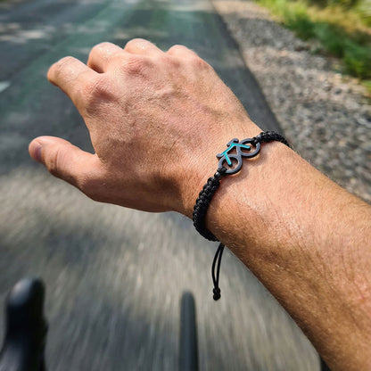 Mint Bike Braided Bracelet