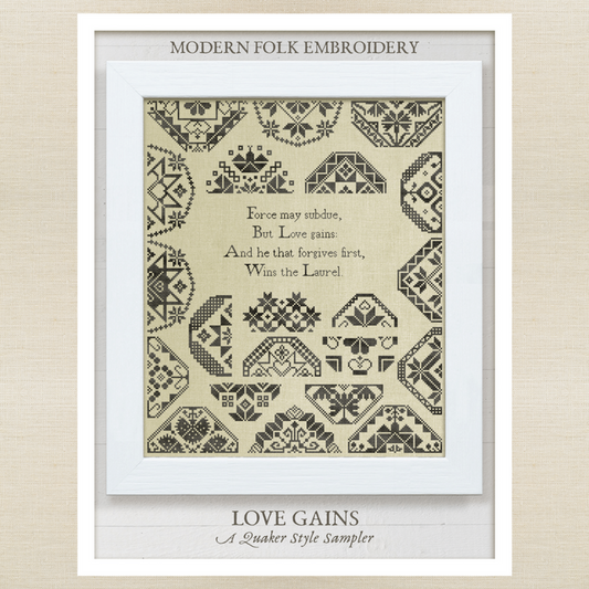 Modern Folk Embroidery - Love Gains - Booklet Chart
