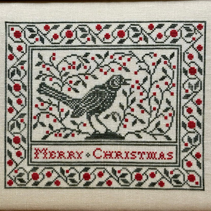 Modern Folk Embroidery - Red Berries: A Christmas Greeting - Booklet Chart and/or Roxy Floss