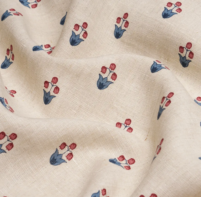 Moira Floral Pillow Cover in Red + Blue, Schumacher Textiles