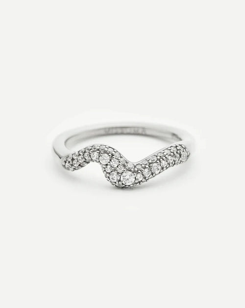 Molten Snow Stacking Ring | Sterling Silver/Cubic Zirconia Rings Missoma