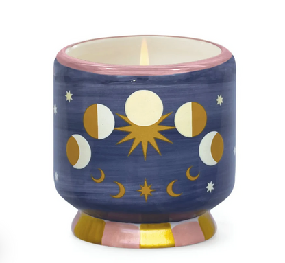 MOON PHASES CERAMIC CANDLE JASMINE 8 OZ