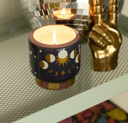 MOON PHASES CERAMIC CANDLE JASMINE 8 OZ