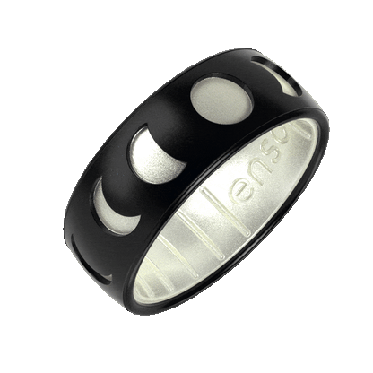 Etched Space Silicone Ring - Moonphases