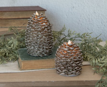 Moving Flame Pinecone Candle (2 sizes)
