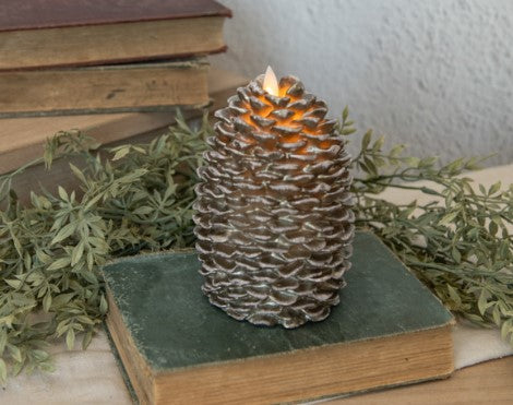 Moving Flame Pinecone Candle (2 sizes)