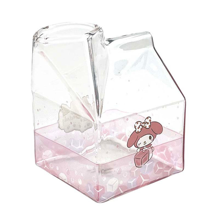 My Melody Kawaii Glass Milk Carton Cup Home Goods Global Original