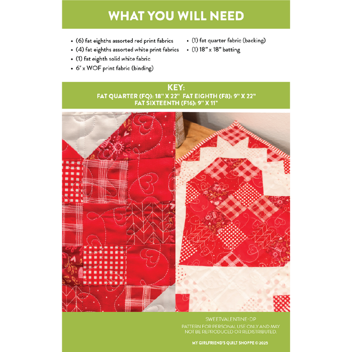 My Sweet Valentine Table Topper (Downloadable Pattern)