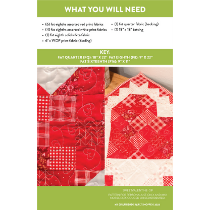 My Sweet Valentine Table Topper (Downloadable Pattern)