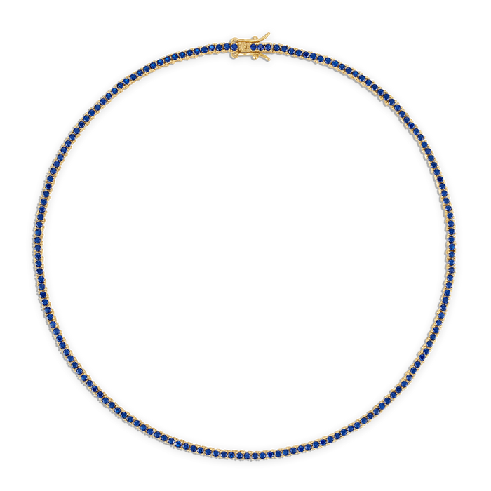 Navy Crystal Tennis Necklace
