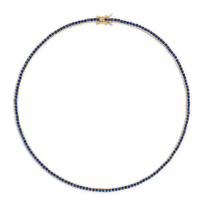 Navy Crystal Tennis Necklace