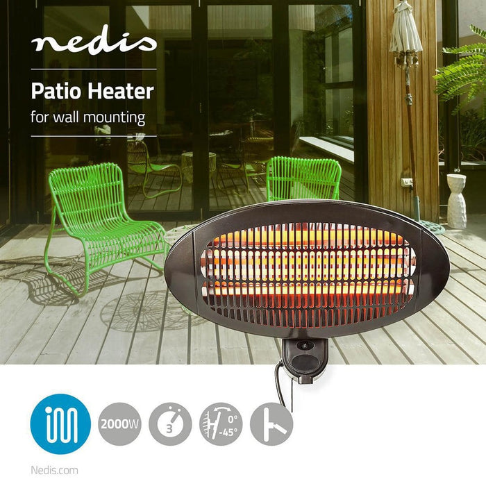 Nedis 2000W Wall Mounted Patio Heater Nedis Heater Euronics Ireland