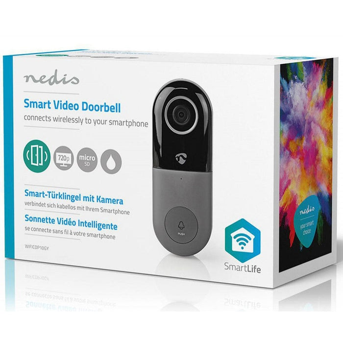 Nedis Wi-Fi Smart Video Doorbell | App Control | microSD Slot | HD 720p Nedis Doorbell Euronics Ireland