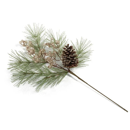 NEEDLE PINE TREE WITH GLITTER BRAND,  TALL