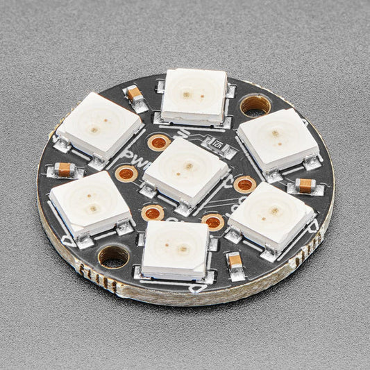 NeoPixel Jewel - 7 x 5050 RGB LED with Integrated Drivers by Adafruit - The Pi Hut