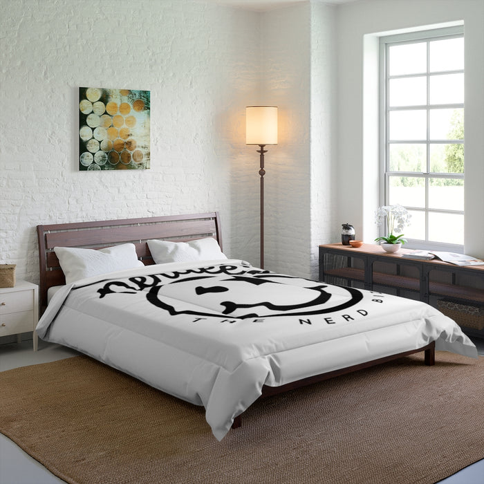 Nerdee's Official Logo Comforter - White