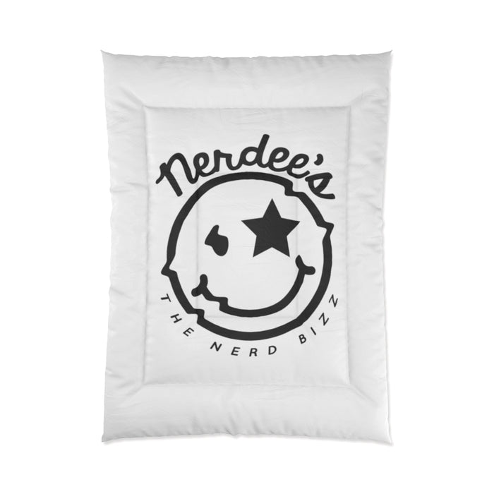 Nerdee's Official Logo Comforter - White