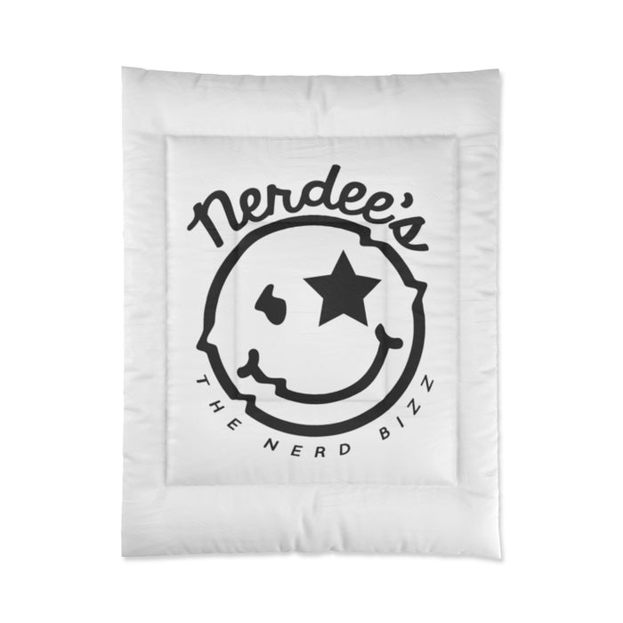 Nerdee's Official Logo Comforter - White