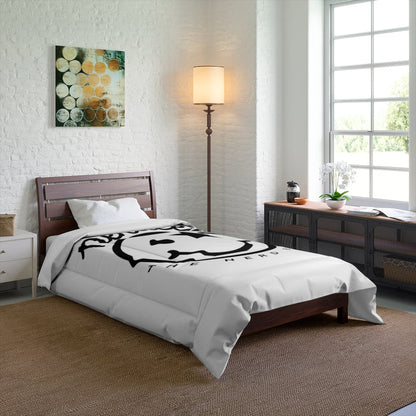 Nerdee's Official Logo Comforter - White